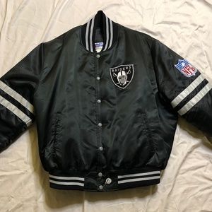 DeadStock Vintage 90s Raiders Satin Bomber Jacket